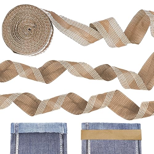 Miniatura 6 de GTAAOY Cinta de dobladillo instantáneo termoadhesiva, 0.984 in x 16.4 ft (1 pulgada x 5.5 yardas), tiras modificadas en los bordes de los