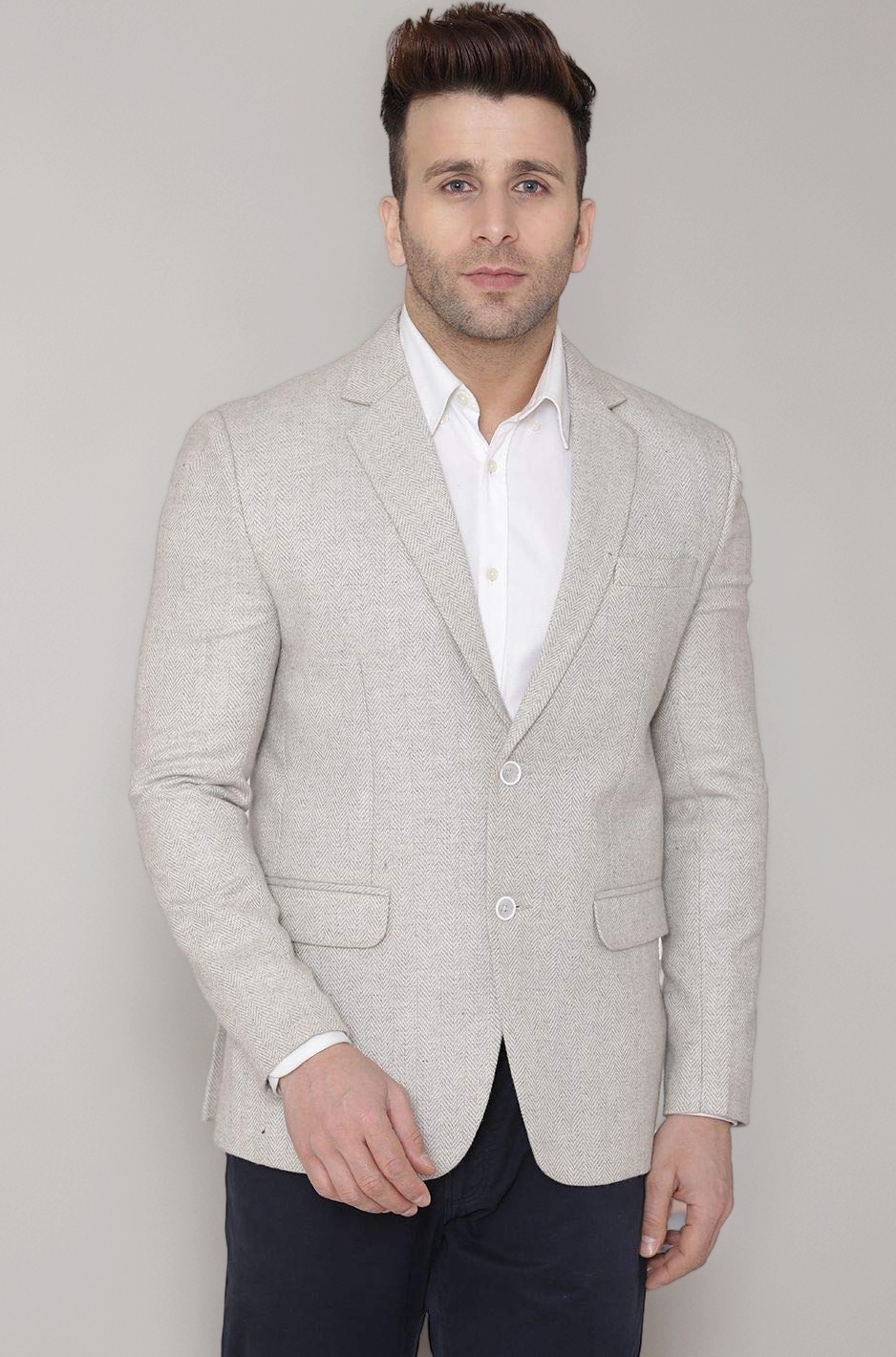 Mens Tweed Wool Blazer
