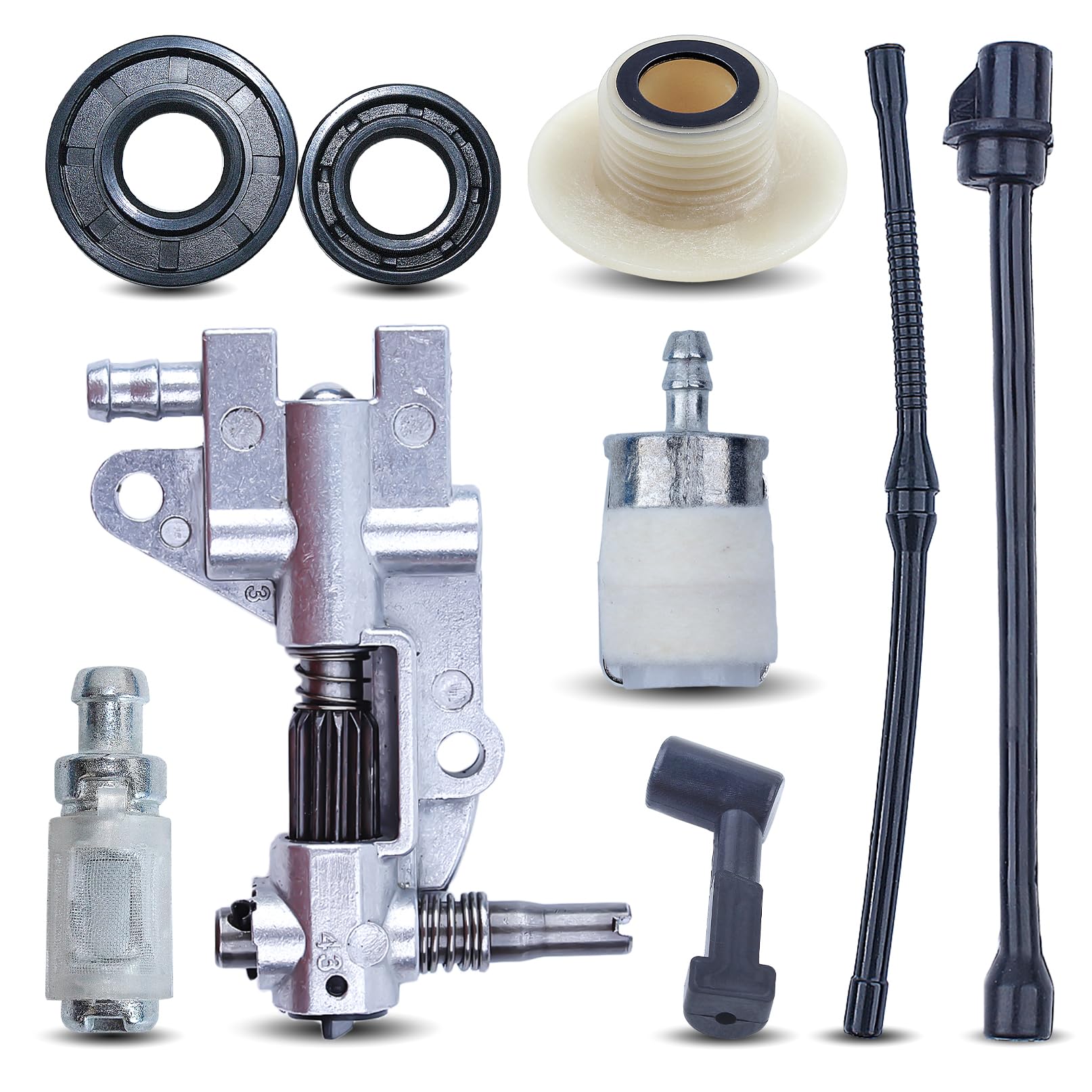 Kit d'engrenage à vis sans fin et filtre pour tronçonneuse chinoise 52cc 58cc