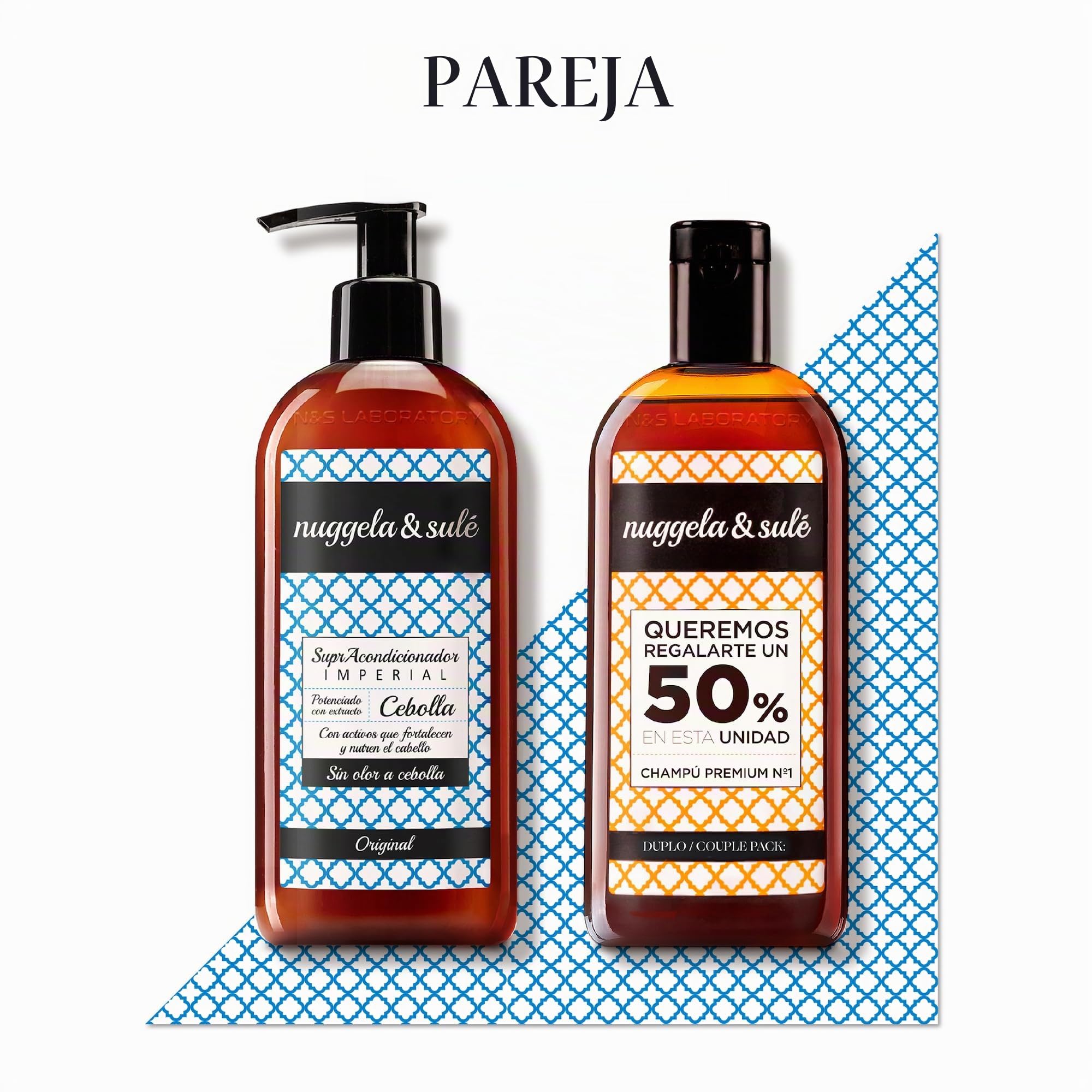 Nuggela & Sulé Pack COUPLE: Champú Premium Nº1+ SuprAcondicionador Imperial Edición Limitada 2023 – 50% de descuento en el Champú, 2 x 250ml