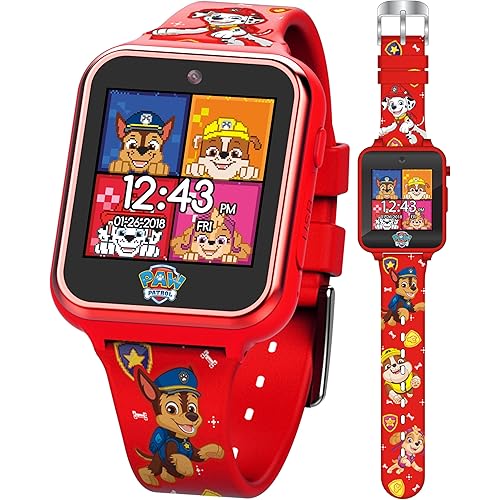 Accutime Paw Patrol Smart Watch with Camera for Kids and Toddlers - Interactive Smartwatch for Boys & Girls Featuring Games, Voice Recorder, Calculator, Pedometer, Alarm, Stopwatch, with USB Cable