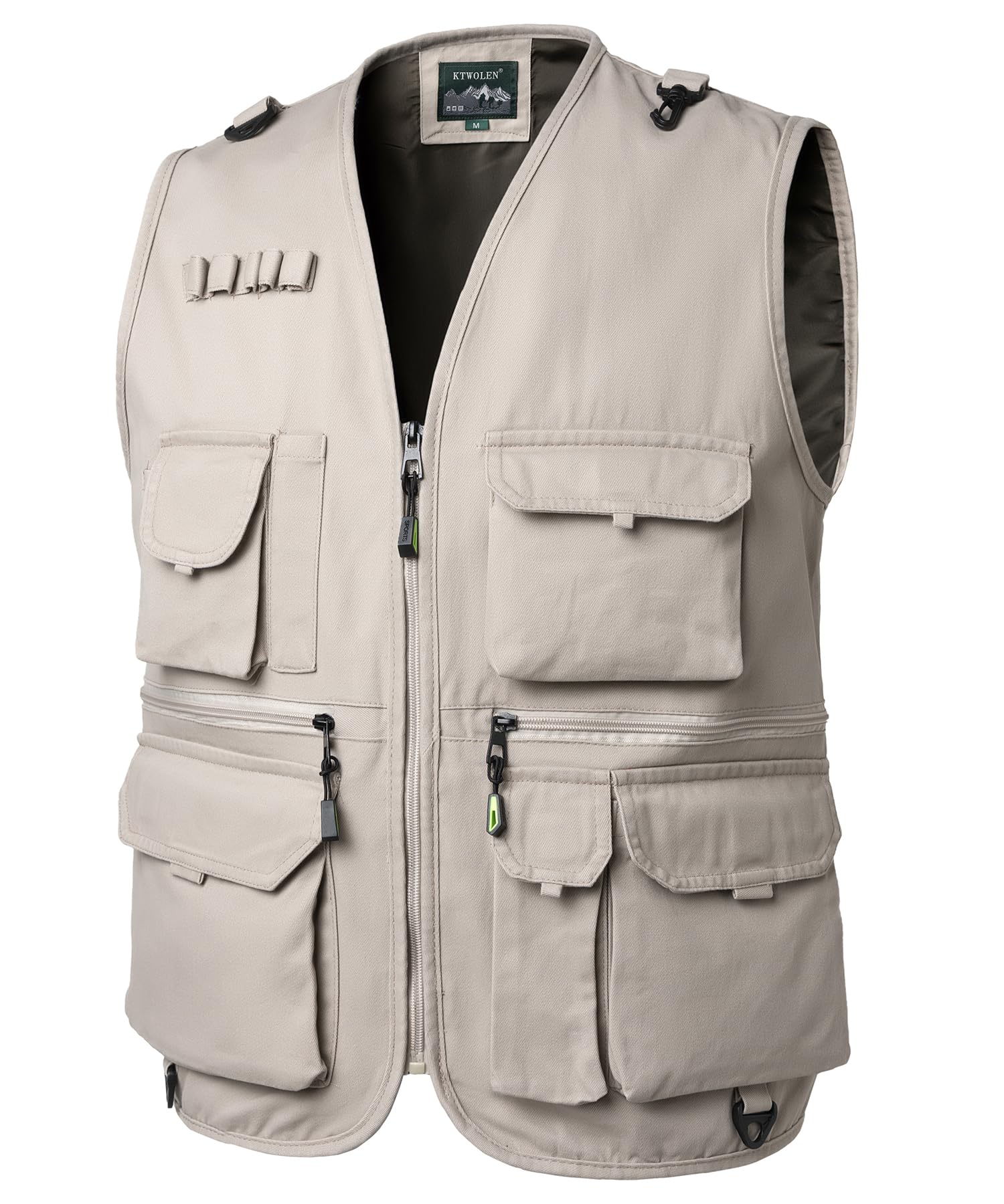 Gilet Uomo Outdoor in Cotone Multitasche Leggero e Traspirante Giacca Senza Maniche per Pesca Fotografia Escursionismo