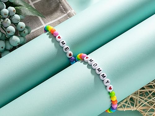 Miniatura 2 de Pulsera para el primer día de jardín de infantes para el regreso a la escuela, juego de pulseras para mamá y yo para 2 regalos del primer día