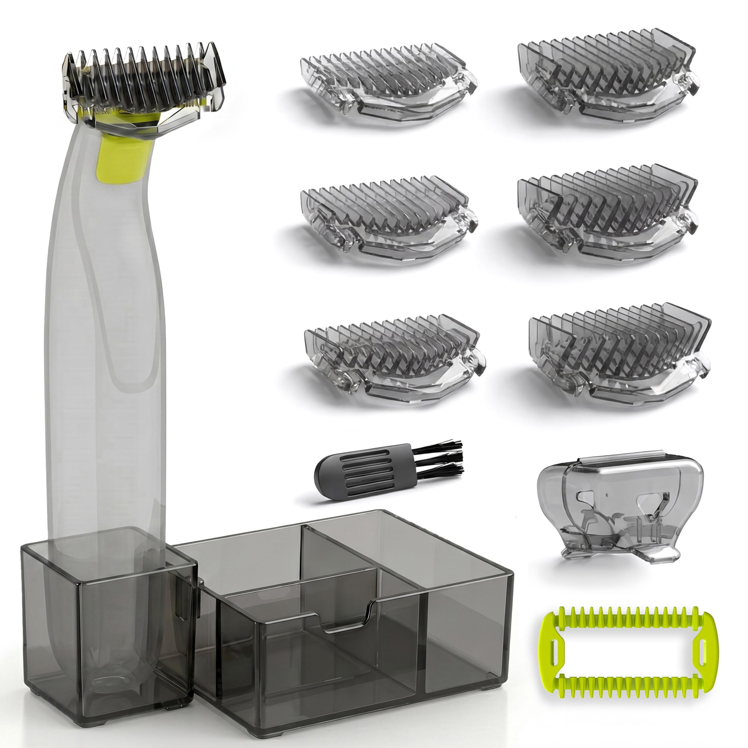 Guards Kit, 1-6mm Replacement Combs and Body Comb for One Blade, Black