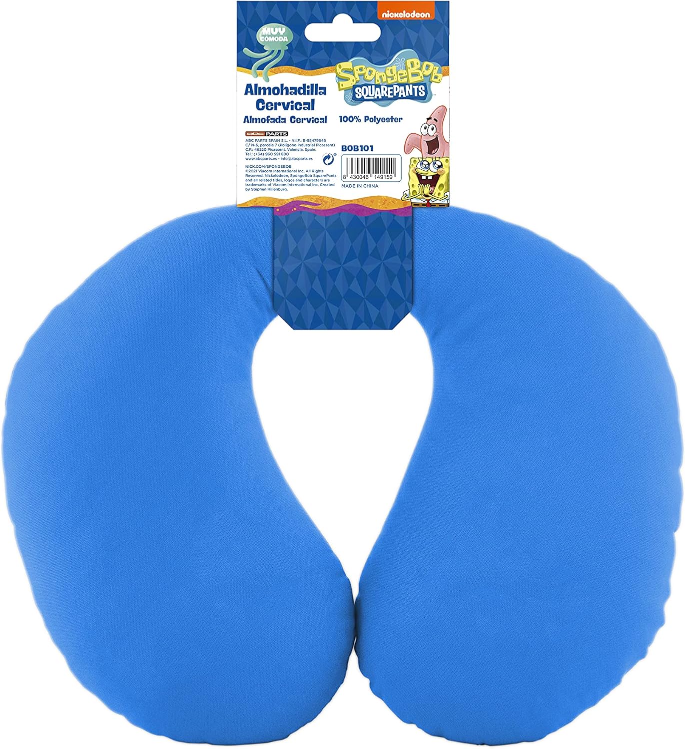 Neck Pillow BOB101 Blue SpongeBob SquarePants