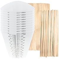 Vista 8 de Paquete de 20 vasos graduados de pintura triangular/epoxi de 32 onzas, ideales para mezclar y verter con precisión, hechas de polipropileno, medidas