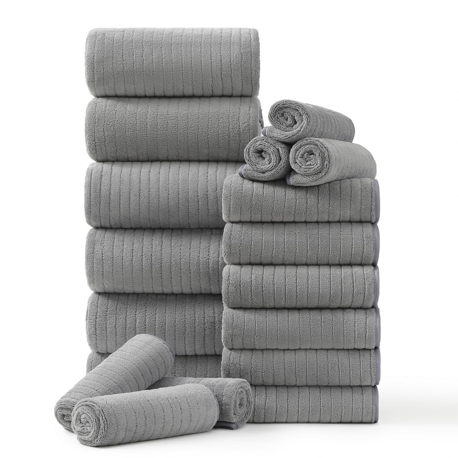 Hailea 18 Piece Family Bath Towel Set