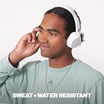 Skullcandy Icon 180 Wireless On-Ear Bluetooth Headphones, Up to 50 Hours Battery, Lightweight and Travel Ready, Secure Fit, Sweat and Water Resistant, Microphone iPhone Android - Bone