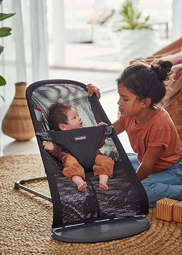 Vista 4 de BabyBjörn Bouncer Bliss Silla de rebote para bebé, Malla, Antracita