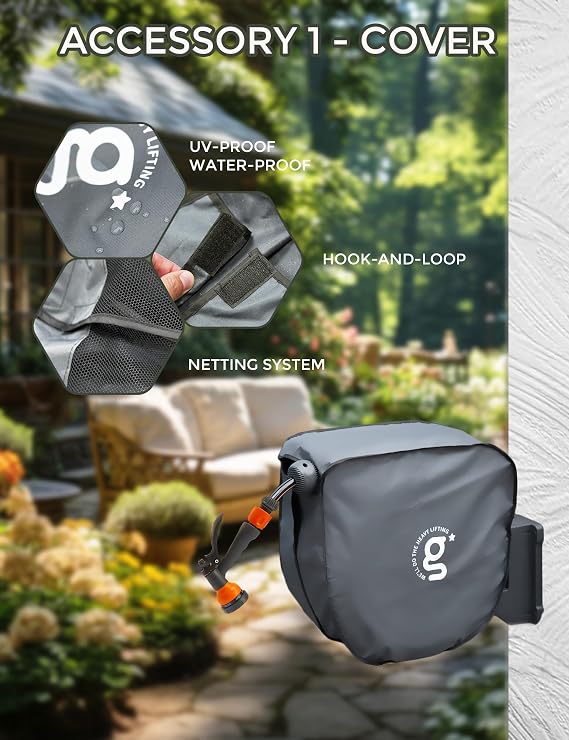 Giraffe Tools Garden Hose Reel Kit 30m Retractable Wall Mounted