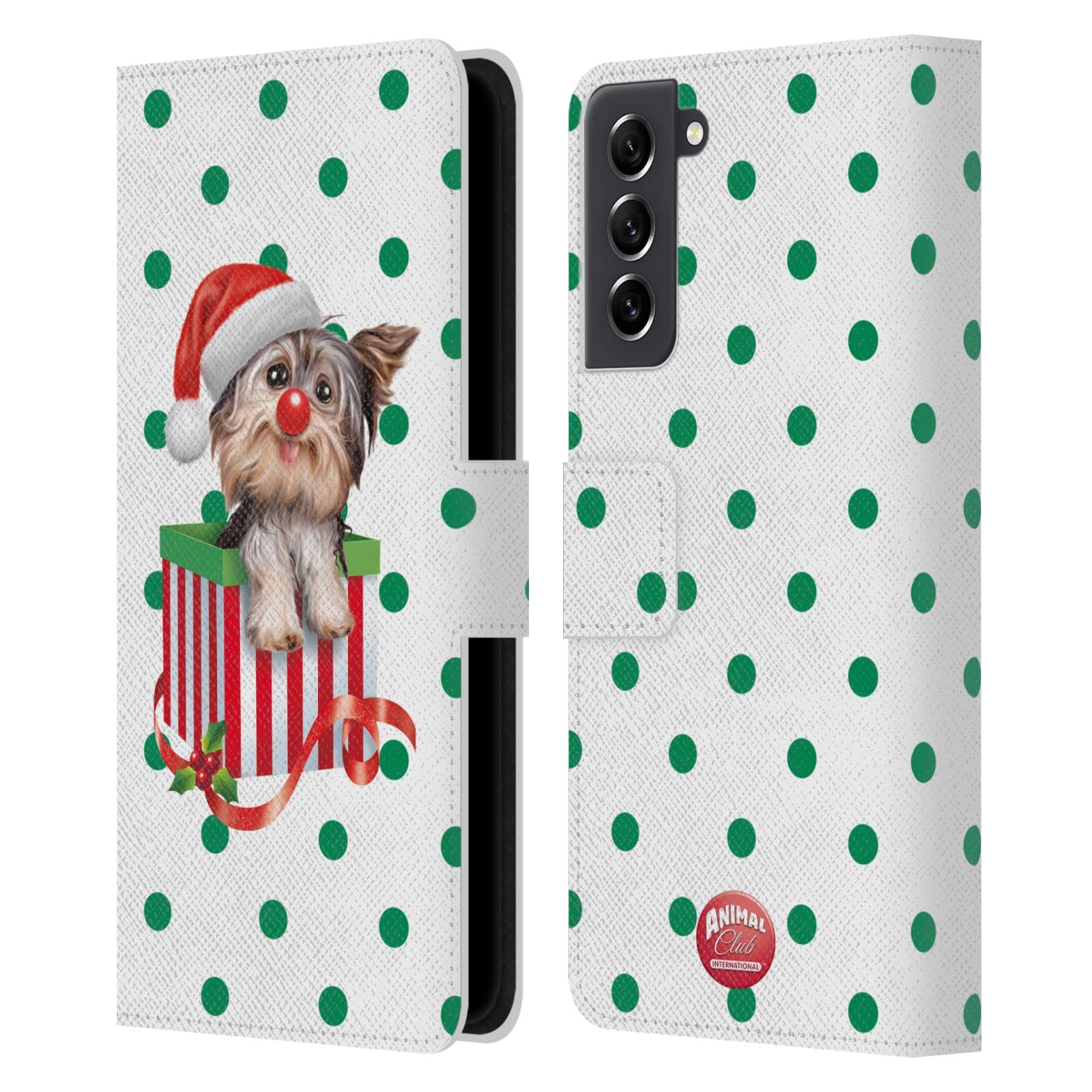 Étui portefeuille Galaxy S21 FE 5G Head Case Designs Chien Noël - 7
