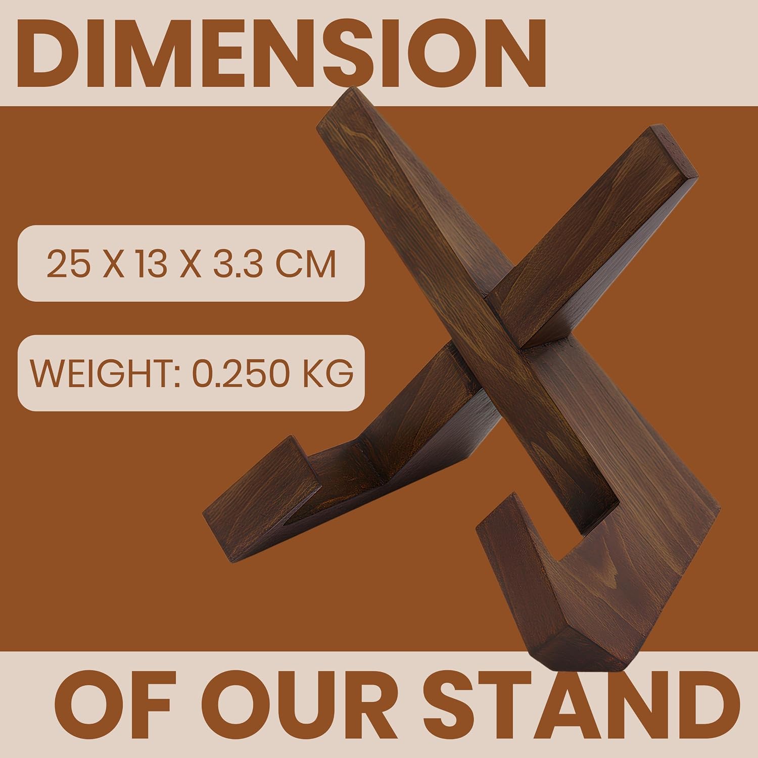 DI'FRANT® Wooden Cookbook Stand for Kitchen | Premium Cookbook Holder with Sturdy Design | Multi-Angle Recipe Book Holder for Cooking, Tablet, and Reading Support