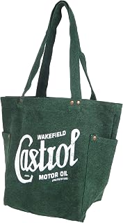 カストロール(Castrol) オフィシャルグッズ ヘリテージロゴ入り ウォッシュドキャンバストートバッグ ワードマーク ショッピング・お出かけに最適なサイズ(縦30×横39×幅14cm) Castrol UJP10014