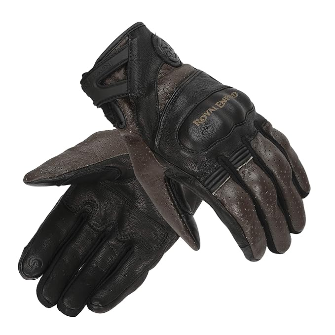 Royal Enfield Stalwart Riding Gloves Black & Brown XL (RRGGLN000094