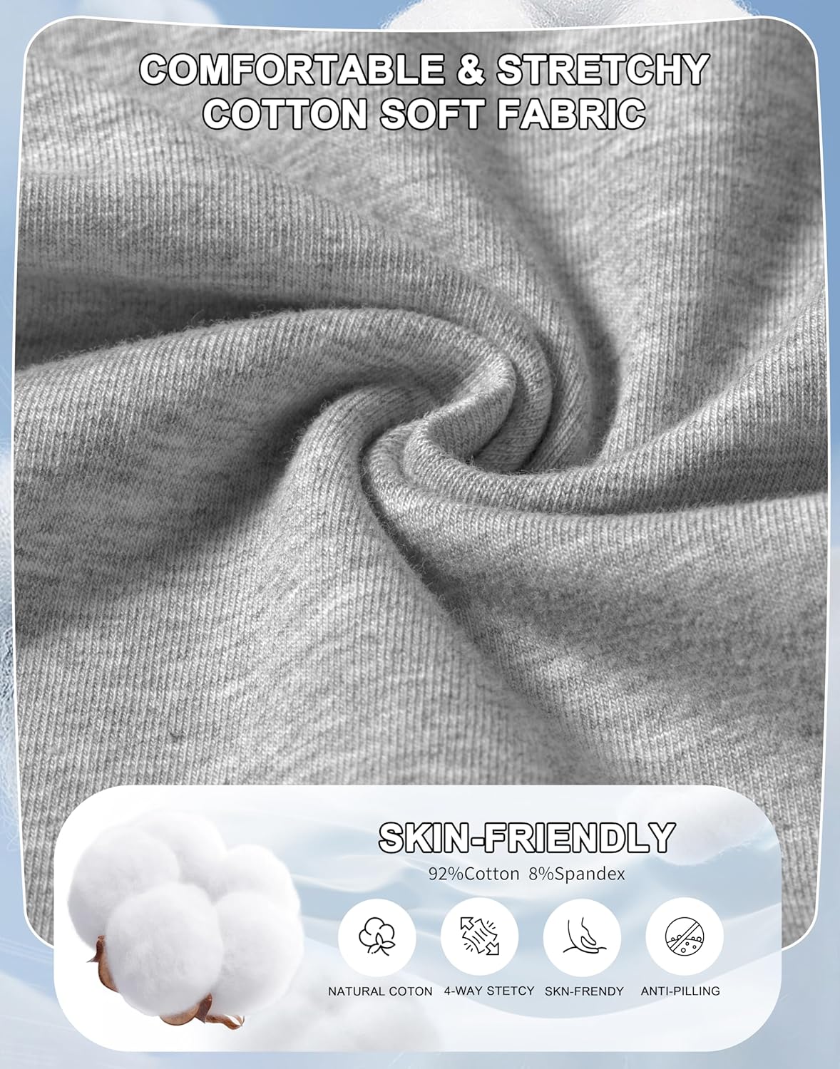 SANTINY 31"/33"/35" Women's Tall Cotton Sweatspants Yoga Lounge Casual Pants Open Bottom Sweat Pants for Women with Pockets - Image 5