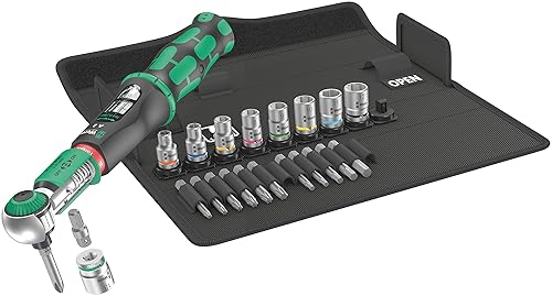 Wera 05075832001 Safe-Torque A 2 Set 1, Juego de llaves dinamométricas, 14" hexagonal, 2-12 Nm, 23 piezas