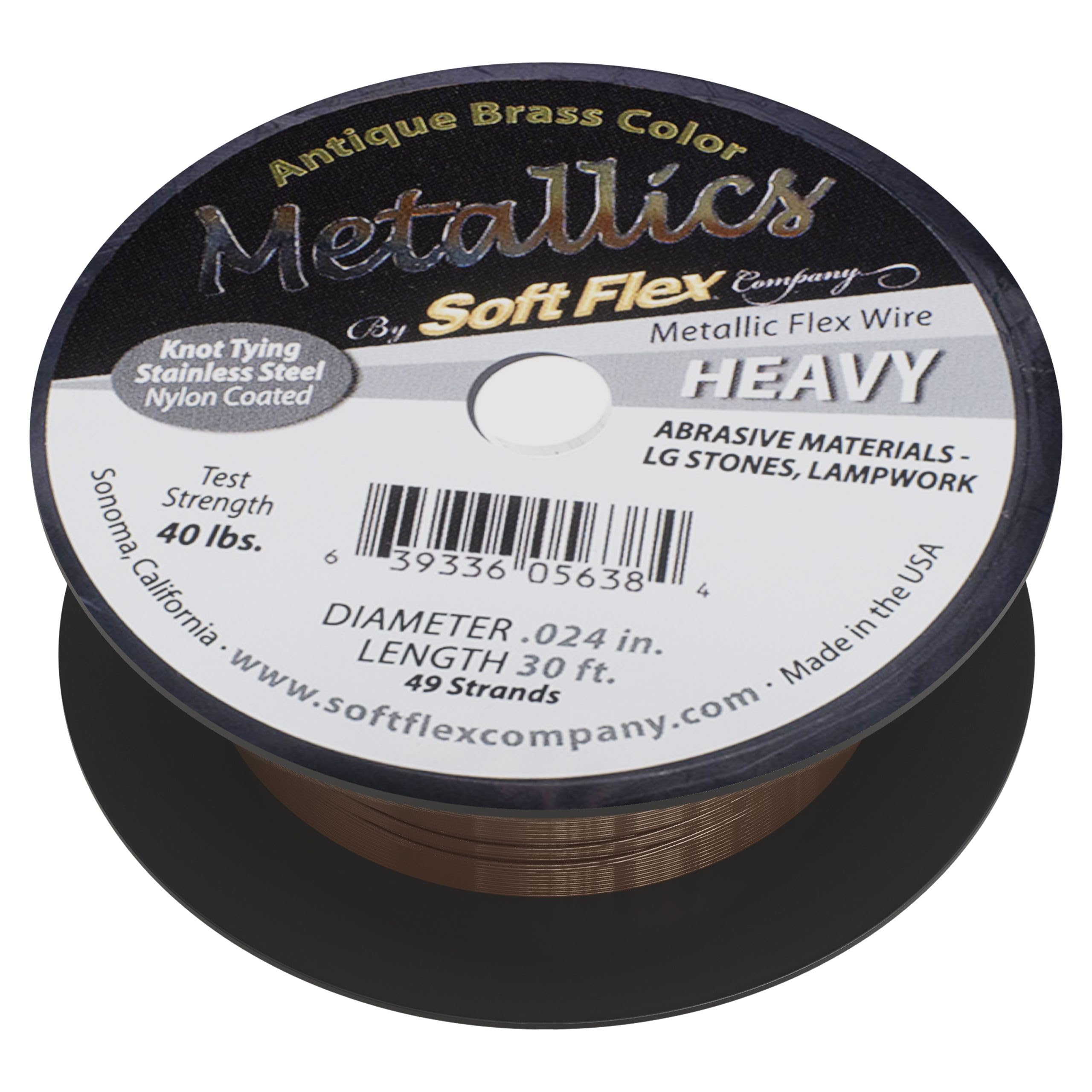 Soft Flex 49 Strand Beading Wire - Heavy 0.24 Diameter - 30 Feet Nylon Design Wire