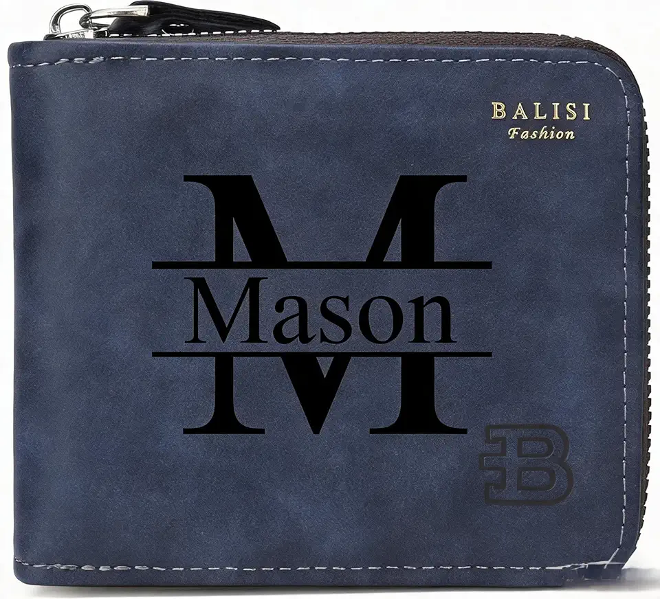 Personalized RFID Leather Wallet for Men