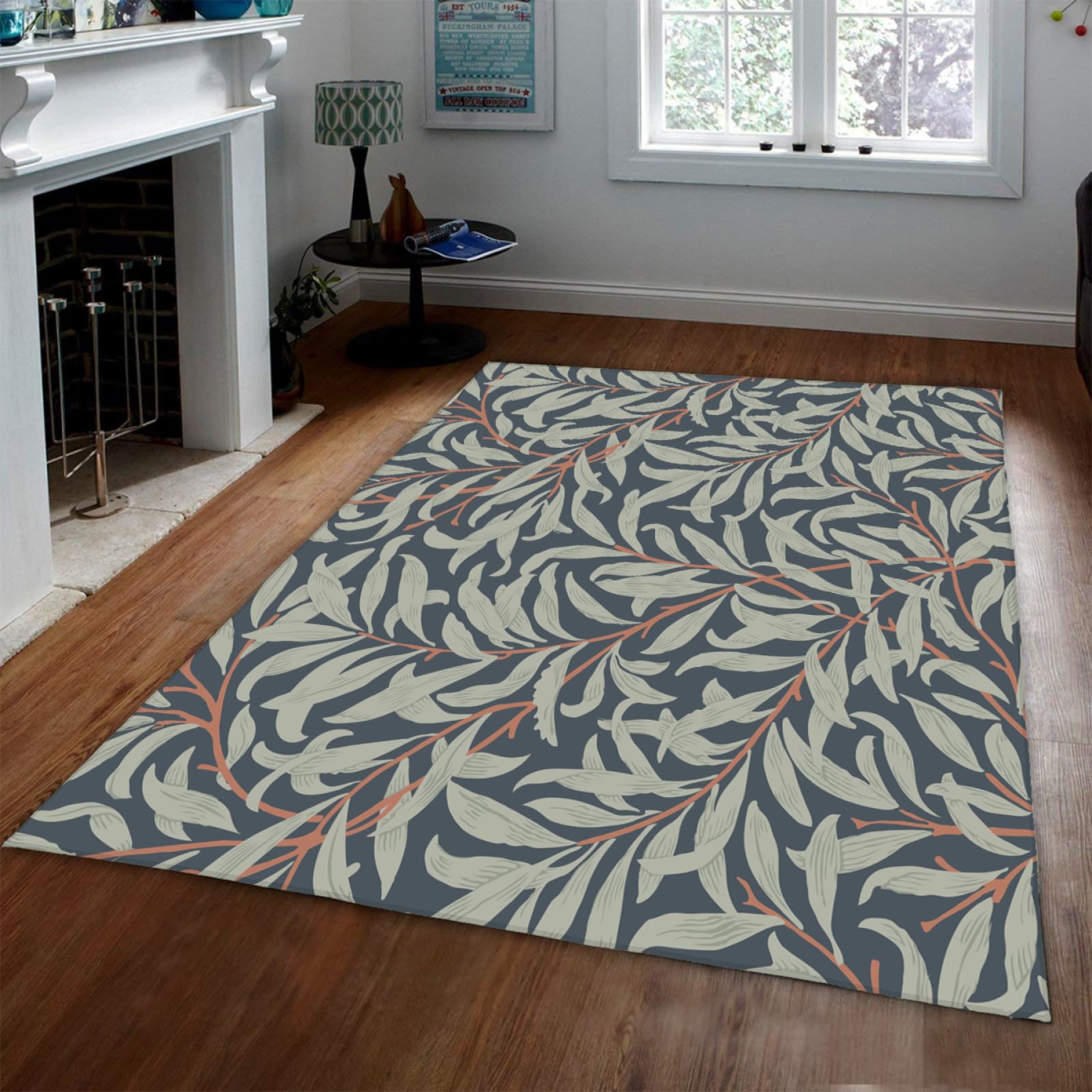 Tapis William Morris 150x240 cm moderne aux motifs de feuilles pour toute la maison