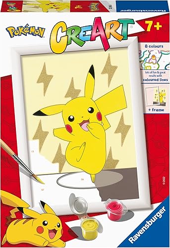 Ravensburger CreArt Pokemon - Kits de pintura por números para niños y adultos a partir de 7 años, juego de manualidades para niños