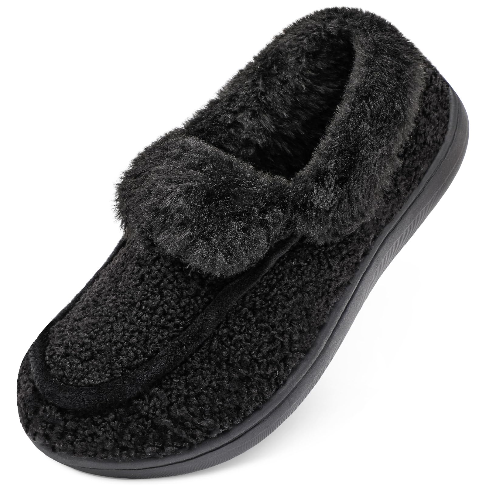 BARERUN Womens Slippers Fuzzy Collar Slipper Boots