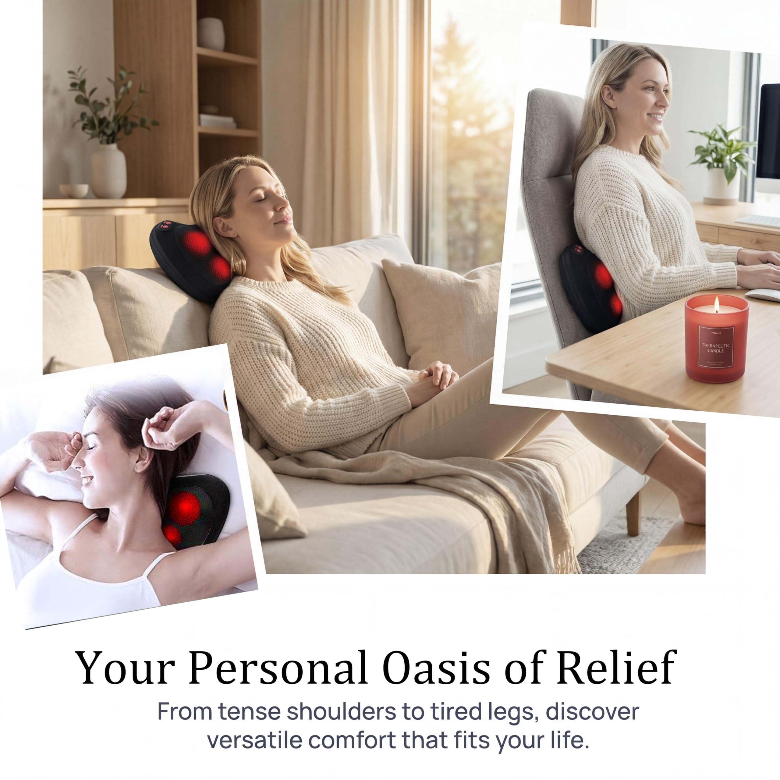 Papillon Masseur de dos, masseur Shiatsu pour soulager la douleur, coussin de massage électrique des épaules et des pieds avec chaleur, cadeau pour la fête des mères, cadeaux de Noël pour femme/homme,