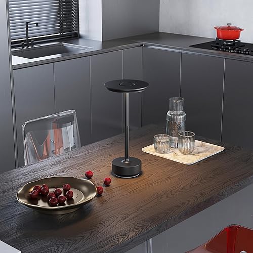 Miniatura 3 de Paquete de 2 lámparas de mesa recargables inalámbricas, portátiles de 5000 mAh, luz de mesa para exteriores, lámpara de mesa LED de atenuación