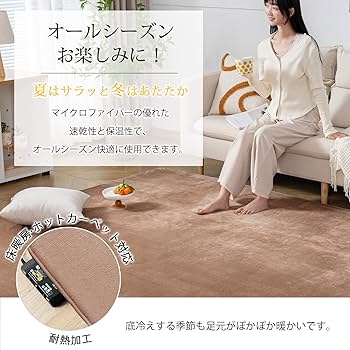 Amazon | Keusnix ラグ カーペット 高反発 ラグマット 極厚25mm