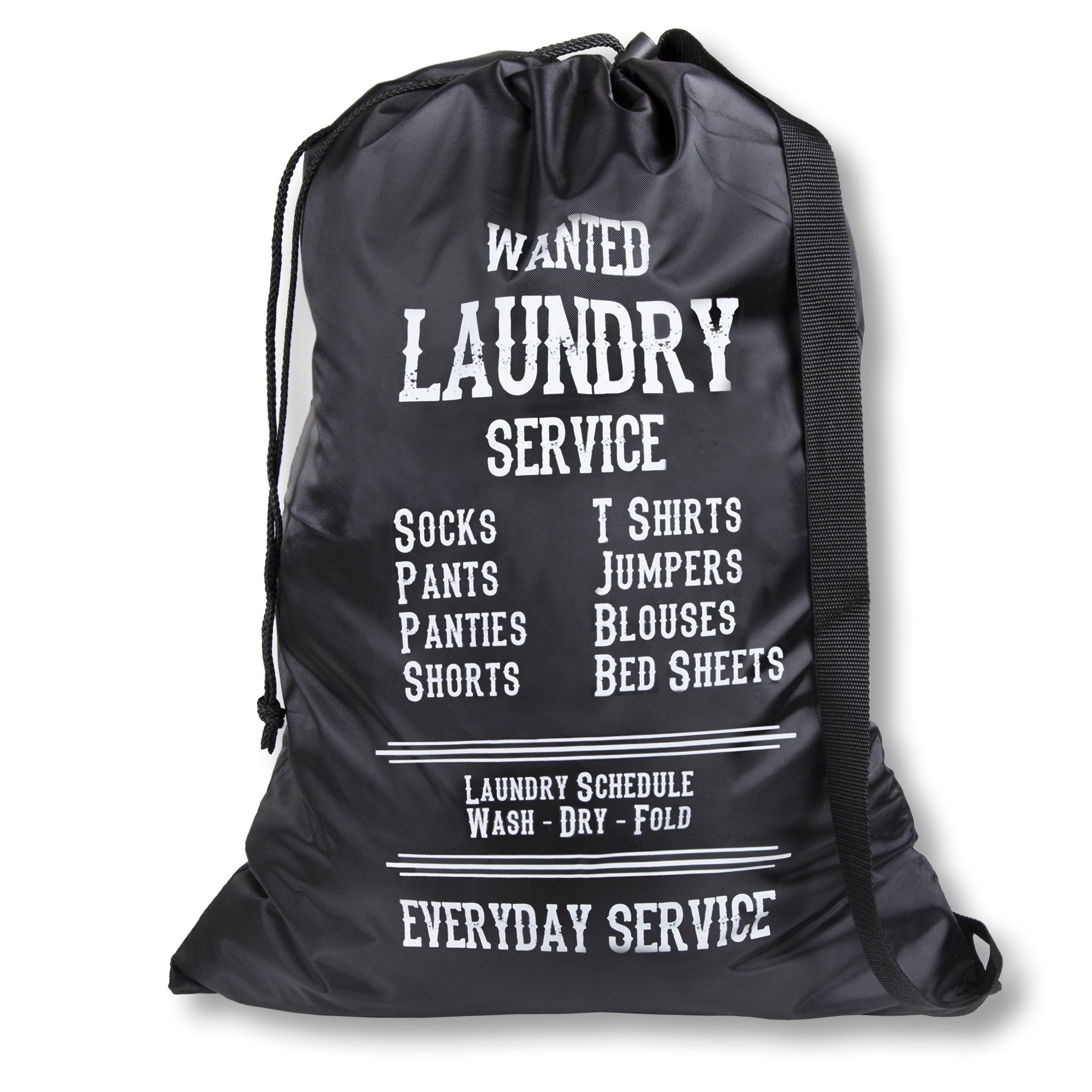 Best Laundry Bag with Reinforced Shoulder Strap and Drawstring - Large Size 27 x 39 " for College Dorm Room and Households - Perfect College Student Gift