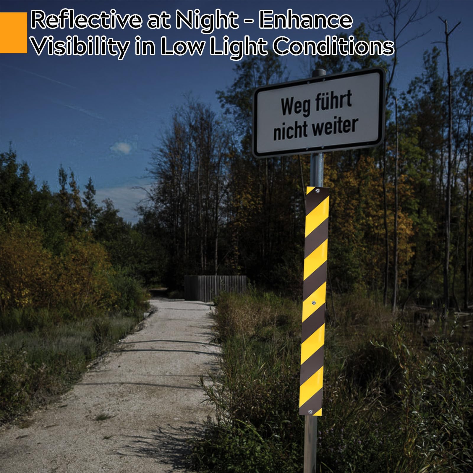 Paneles reflectantes de aluminio para postes, marcadores reflectantes de carretera con alta visibilidad, resistentes a la intemperie para entrada, estacionamiento, calle, advierte de vehículos de