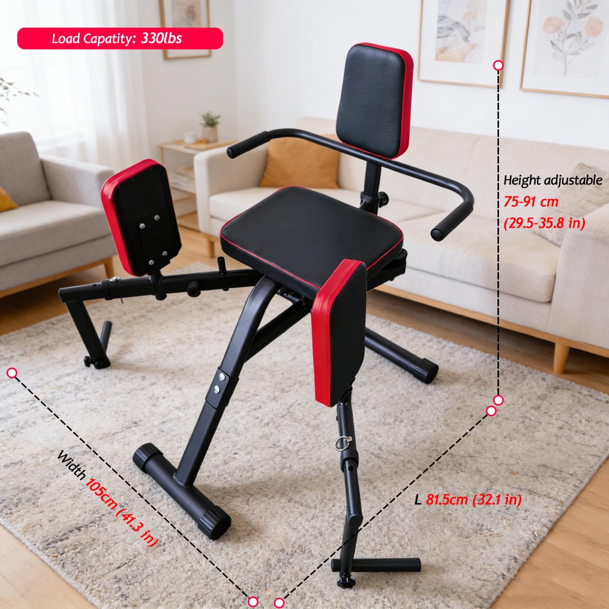 Hüftabduktor Maschine Für Zuhause, Glute Machine Spagattrainer, Bequem Beinspreizer, Innenschenkel Trainer, Kompakter Abductor Trainer Mit Verstellbarem Widerstand, Home Gym Oberschenkel