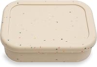 Ullabelle Leak-Proof Silicone Bento Box - BPA-Free, Food-Grade Lunch Container for Kids, Adults & Daycare (Beige)