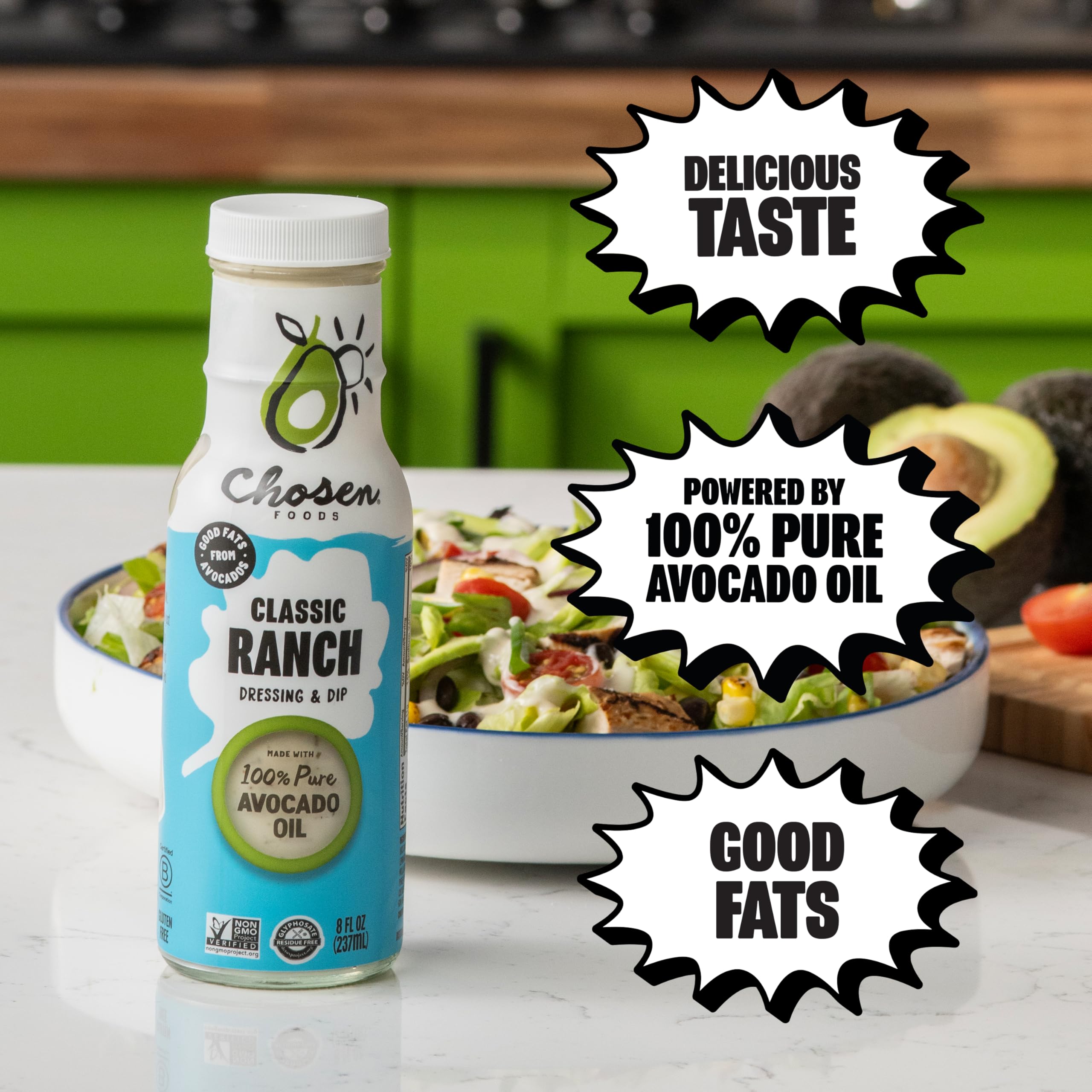 salad dressing for low carb diet Amazon.com : Chosen Foods Avocado Oil-Based Ranch Salad Dressing and  Marinade, Keto Diet Friendly, Gluten & Dairy Free, Low-Carb Sauce (8 oz) :  Grocery & Gourmet Food