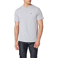 Vans Left Chest Logo Tee T-Shirt, Athletic Heather-Nero