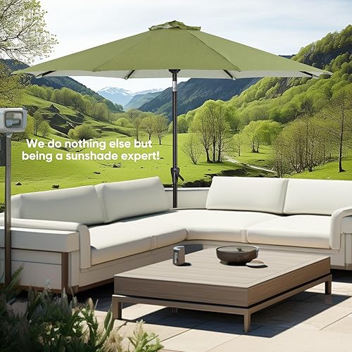 Miniatura 113 de Tempera Patio Market Outdoor Table Umbrella with Push Button Tilt and Crank,Large Sun Umbrella with Sturdy Pole&Fade resistant canopy,Easy to set