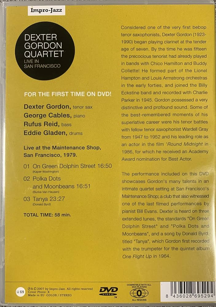 その他 Wanted: Live in San Francisco [DVD] Amazon.com: Dexter Gordon: Live in San Francisco [DVD