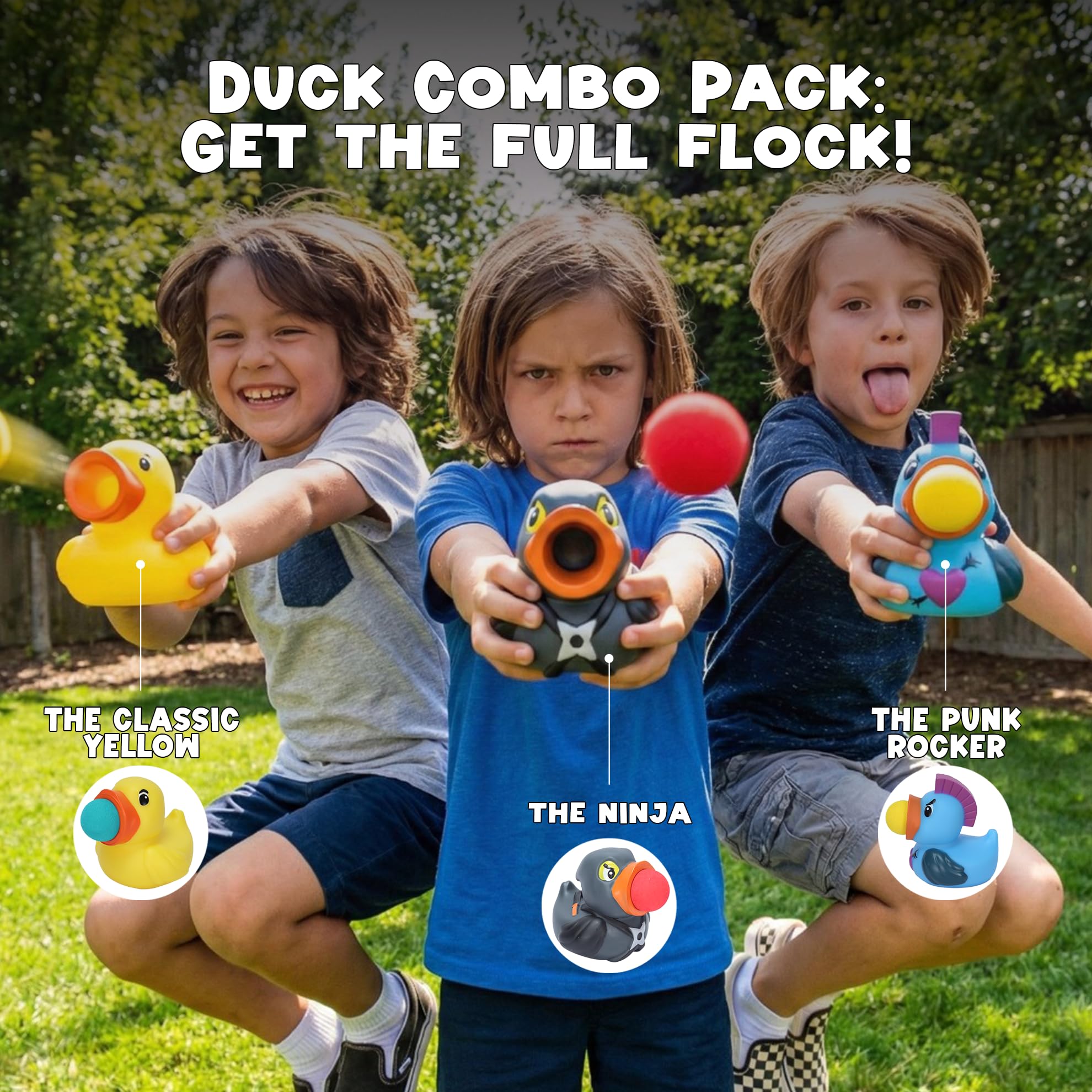 Hog Wild Ducks Popper 3 Pack(1 Punk, 1 Ninja, 1 Classic, 12 balls) - Image 3
