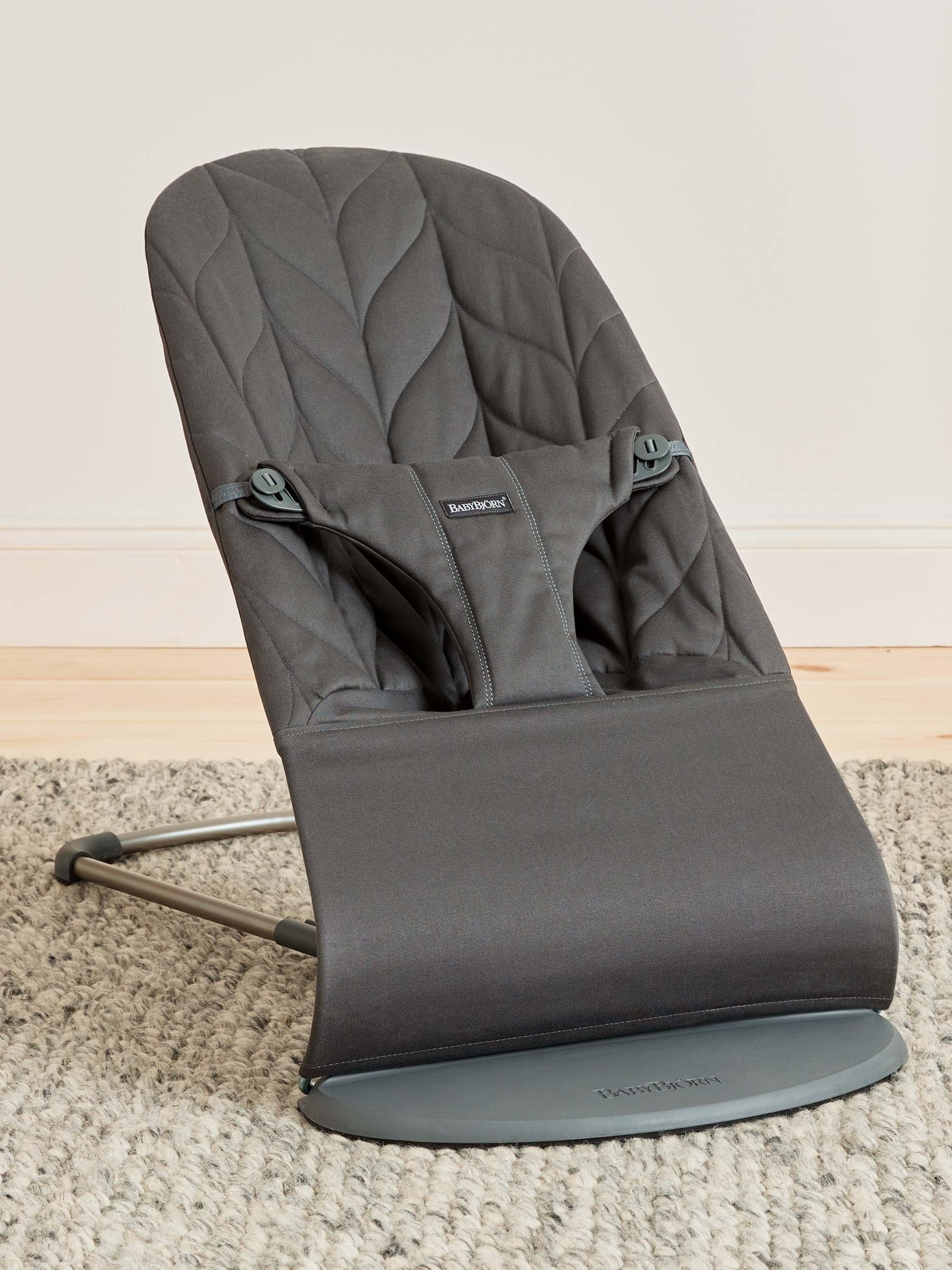 BabyBjörn Transat Bliss, Tissé, Matelassage pétale, Anthracite