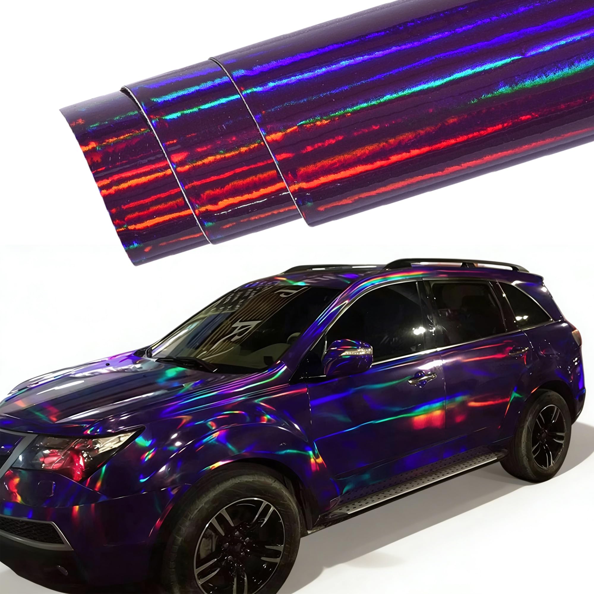 MARK II HT 2000 GRANDE ミラクルラメレインボースペシャル Amazon.com: AuMoHall Holographic Laser Purple Car Vinyl Wrap, Self