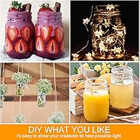 Vista 7 de QAPPDA Tarros de vidrio de 16 onzas con tapas herméticas y bandas, tarros de conservas de 16 onzas con tapas, tarros de boca ancha, tarros