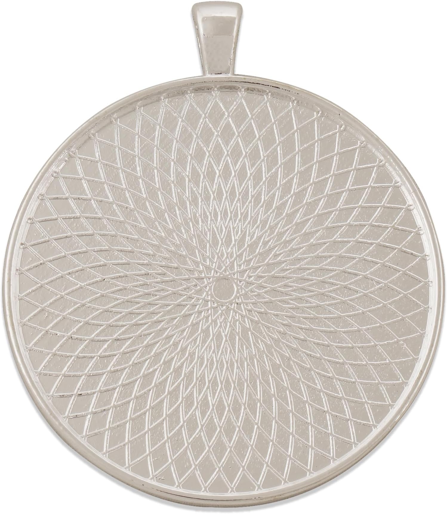 Rosebeading 5 Pieces Extra Large 50 MM Pendant Base Trays 2 INCH Customizable Blank Settings Bezel Christmas Ornaments