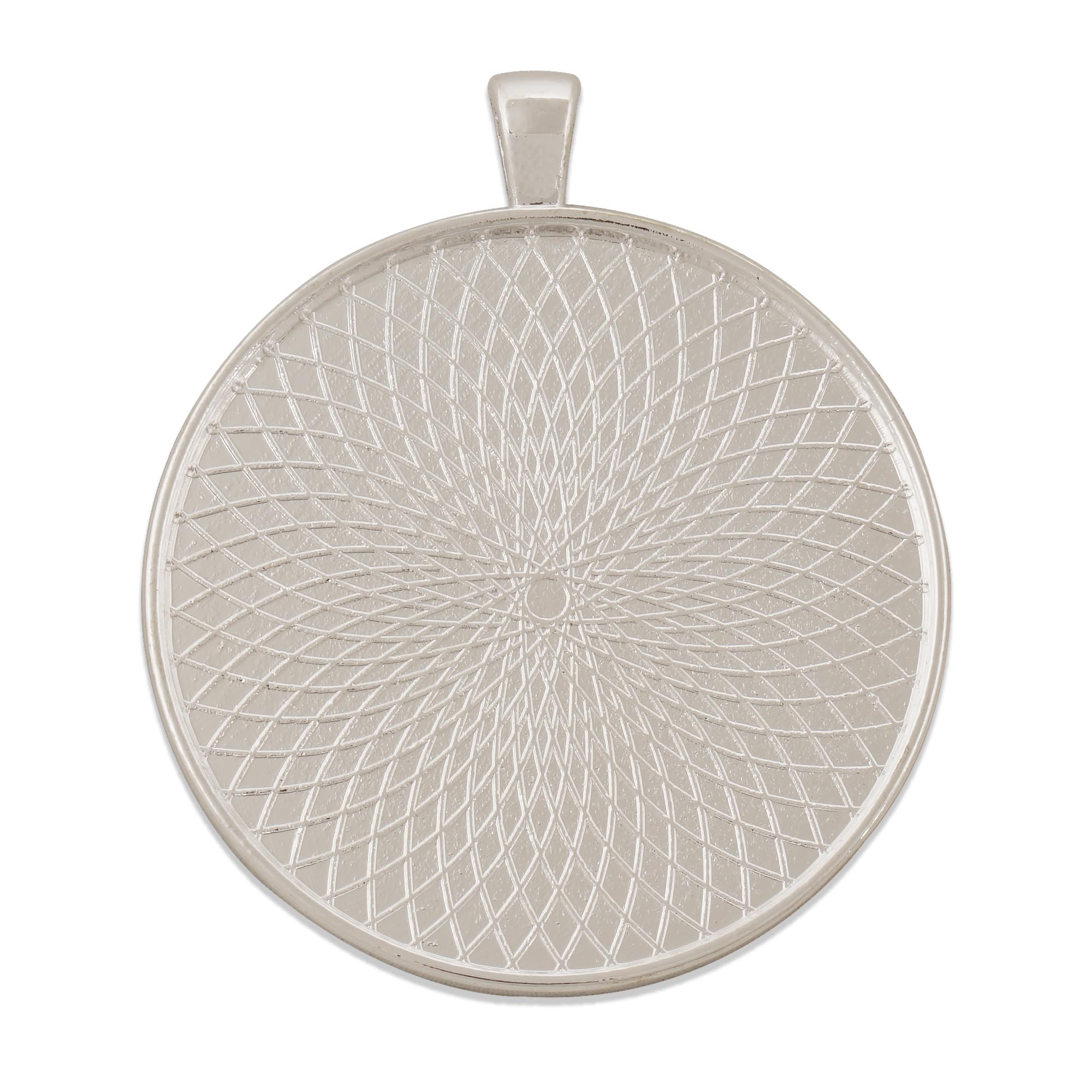 Rosebeading 5 Pieces Extra Large 50 MM Pendant Base Trays 2 INCH Customizable Blank Settings Bezel Christmas Ornaments