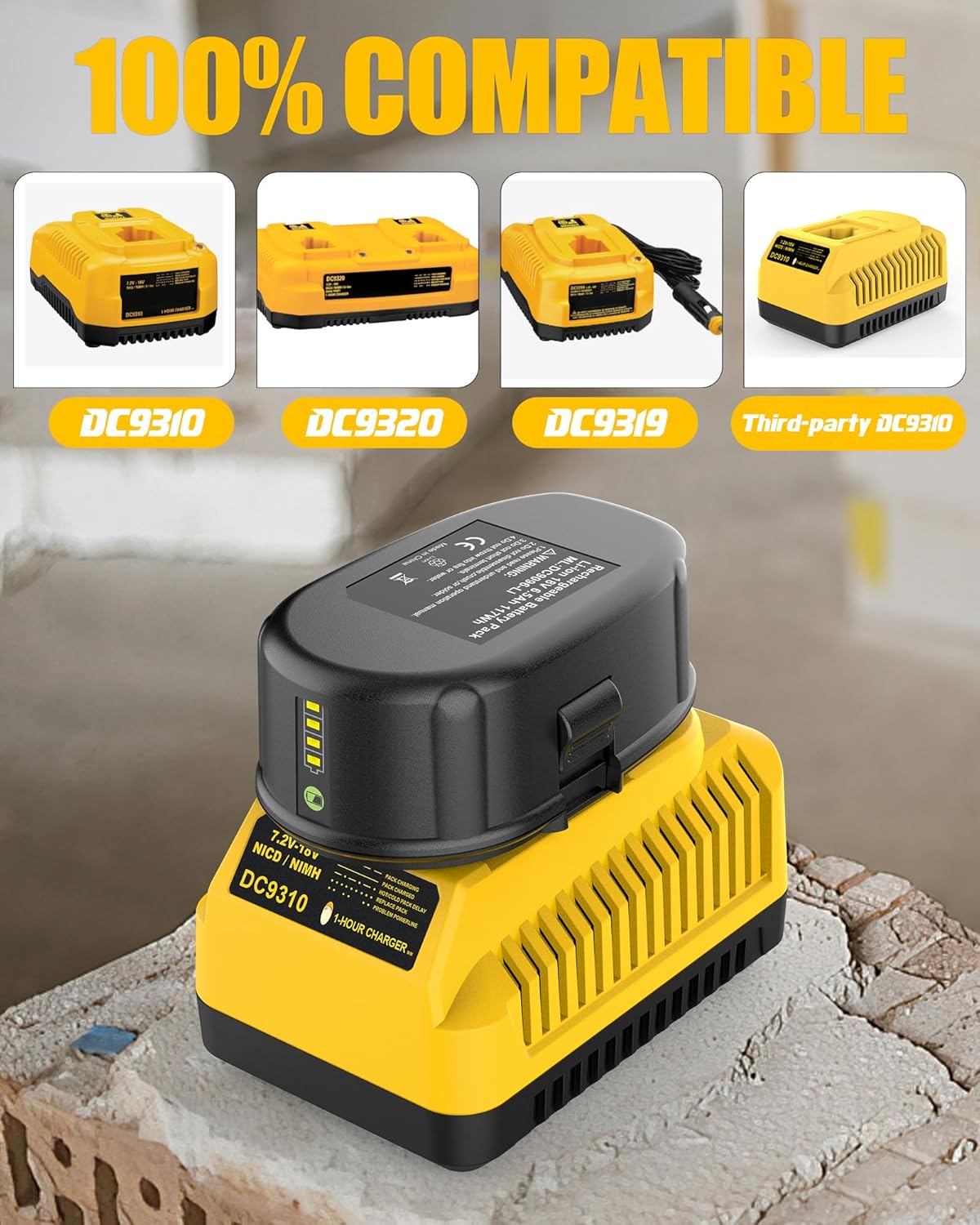 8.0Ah 18V Li-ion Replacement Battery for Dewalt 18V Battery XRP DC9096 DC9098 DC9099 DE9039 DE9095 DW9095 DE9503 DC9182 (Battery Only)