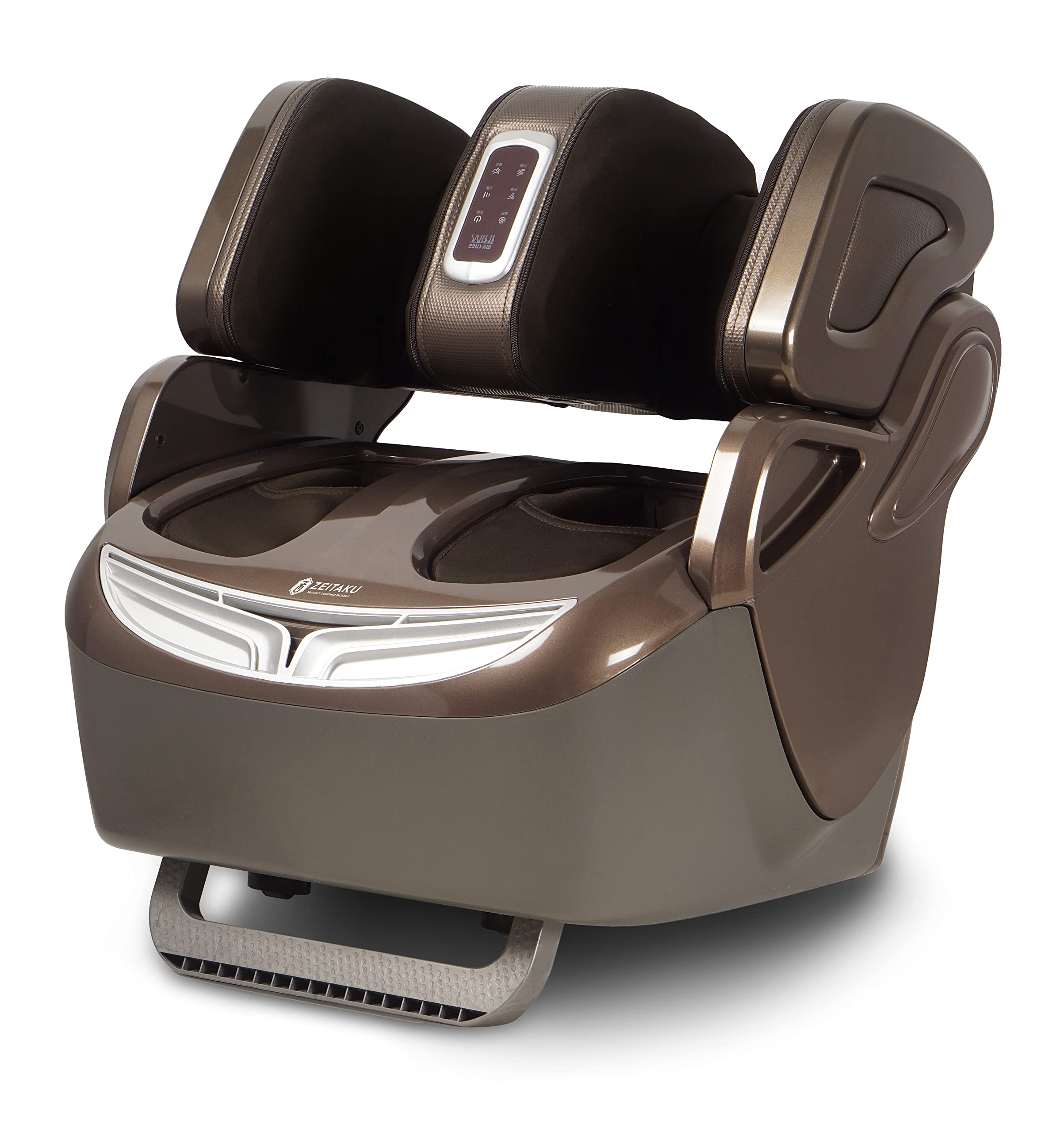 ZEITAKU LEFUUL Leg, Foot, Knee and Calf Massager for Joints and Muscle Pain Relief with Airbags, Kneading, Rollers Vibration, Shiatsu Therapy and 17 different Massage Combinations - Brown