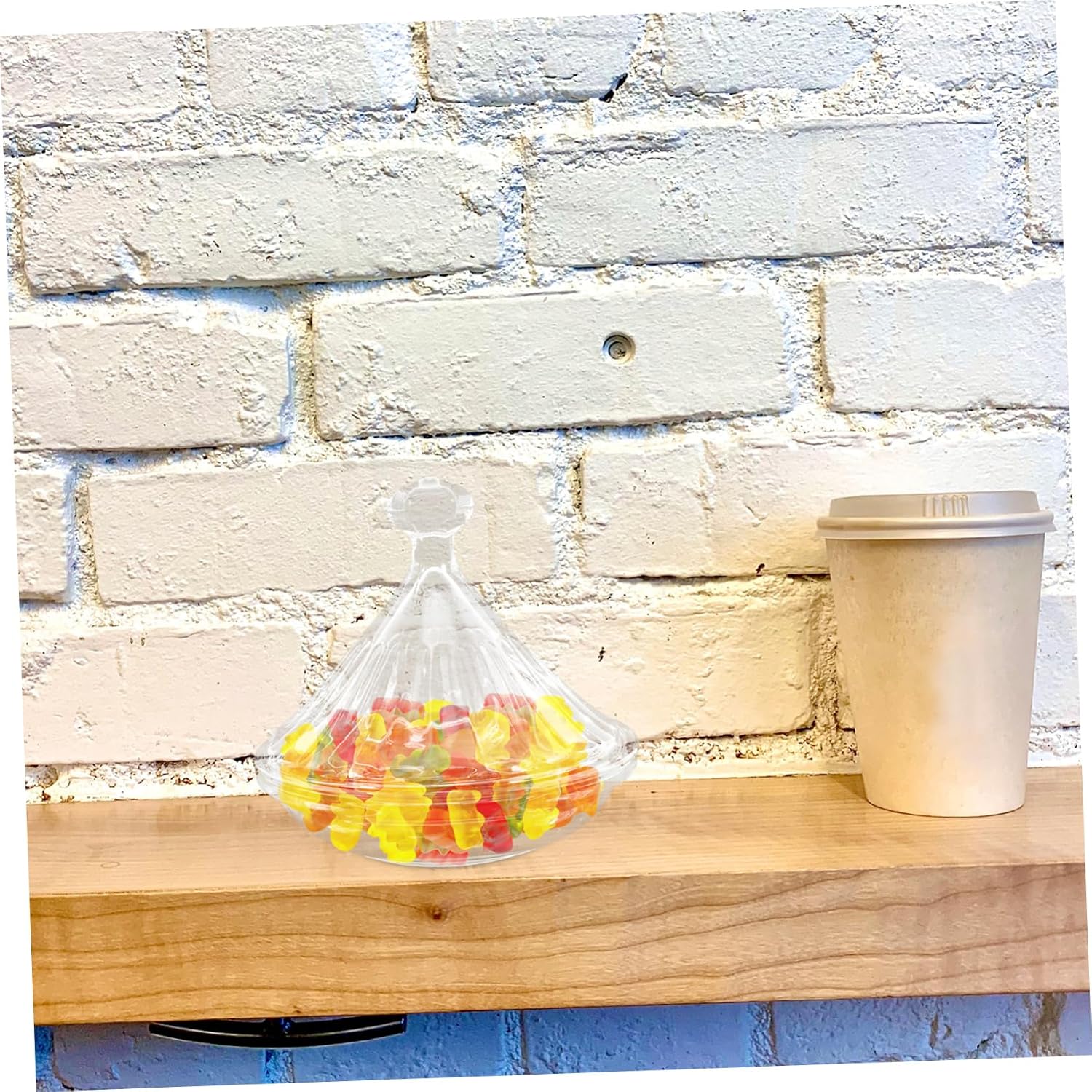 Glass Candy Pot with Lid Fruit Storage Xmas for Family Gatherings