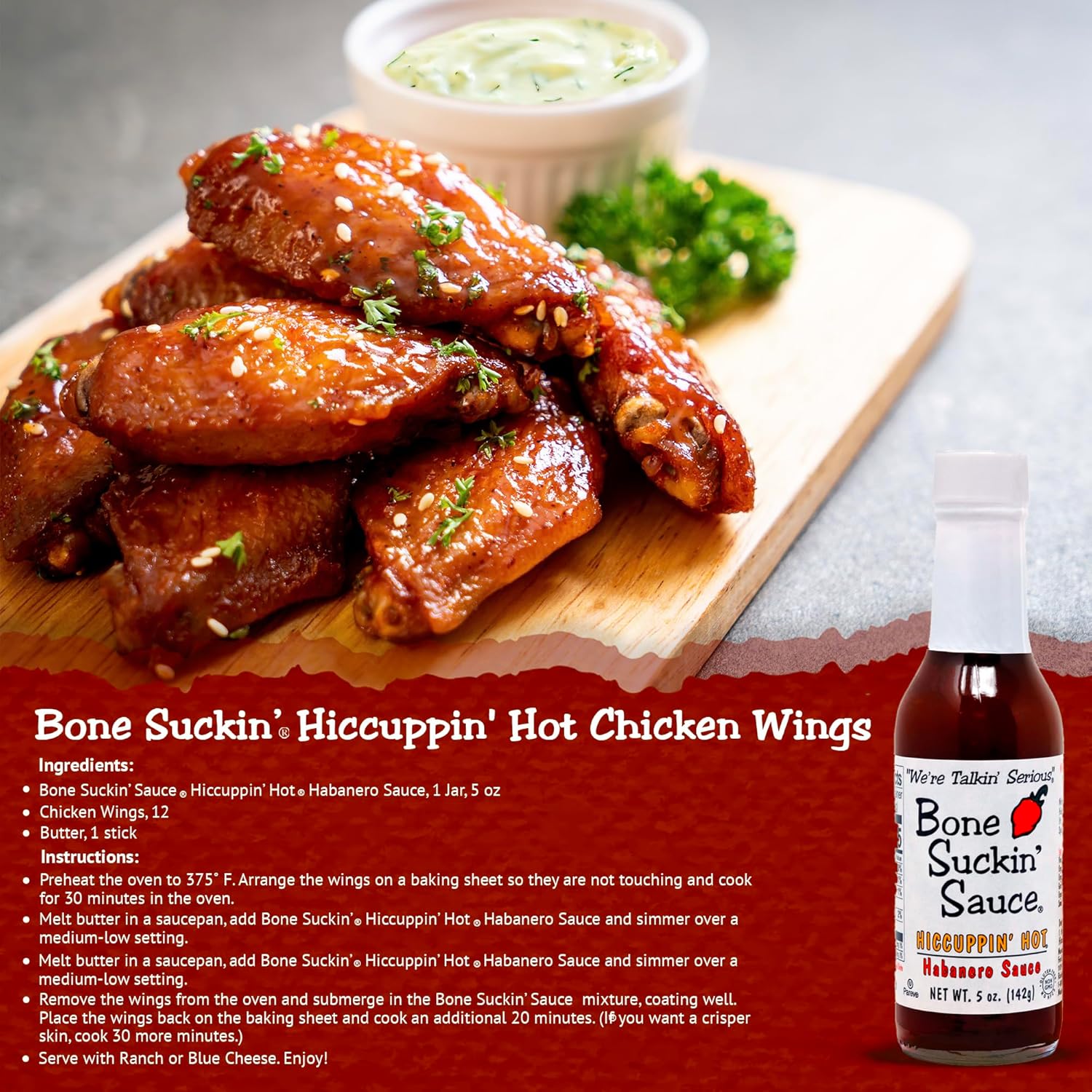Bone Suckin' Habanero Sauce, Great For Ribs, Chicken, Pork, Beef - Gluten Free, Sweetened With Honey & Molasses (3 Count)