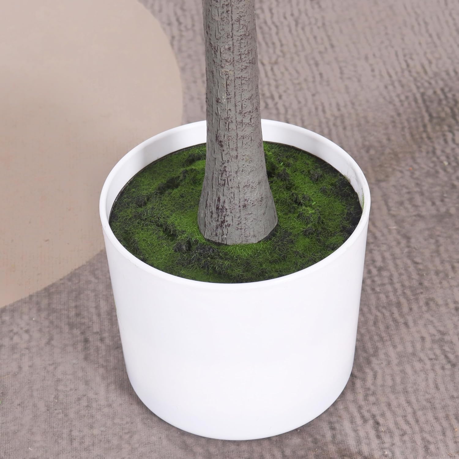 Artificial Olive Tree with White Pot,6FT high, Fake Tree containing 1440 Dense Leaves and 80 Highly Simulated Olive Fruits, Suitable for Home Office Living Room Floor Decoration - Image 3