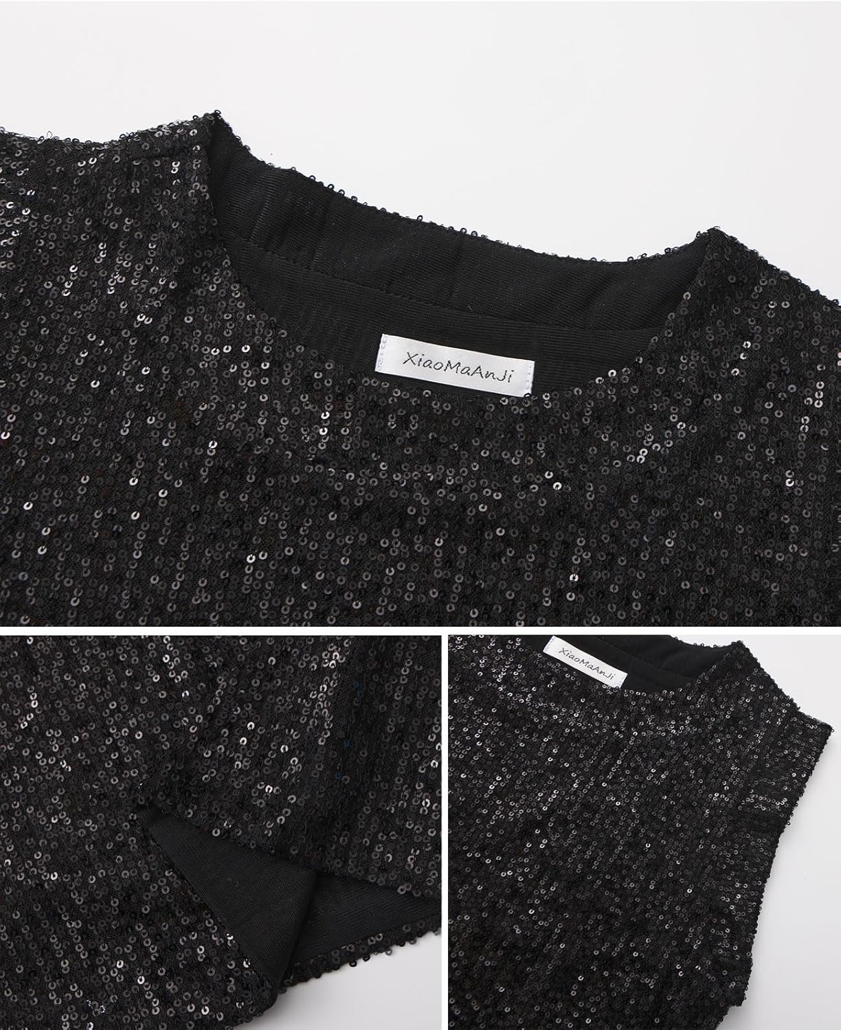 Sparkly Sequin Tops for Women Tank Top Disco Outfit Sleeveless Shiny Glitter Club H... - Image 9