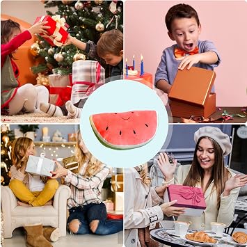 11.8 Watermelon Plush Pillow Soft Stuffed Fruit Plush Toy Gifts | for Kids,Pink