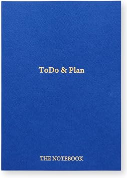 Task Management Notebook, A5 To Do List, 128 Pages 60 Day Supply, Schedule, Professional Supervision of Task Management by Todo&Plan Blue